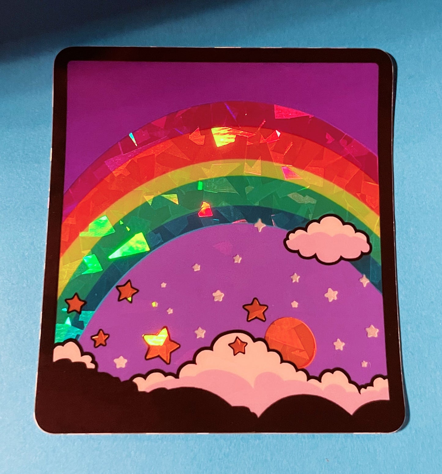 Rainbow Skies Holographic