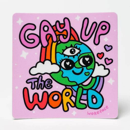 Gay Up the World Sticker